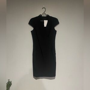 MM Lafleur Black Cap Sleeve Mini Dress